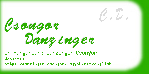 csongor danzinger business card